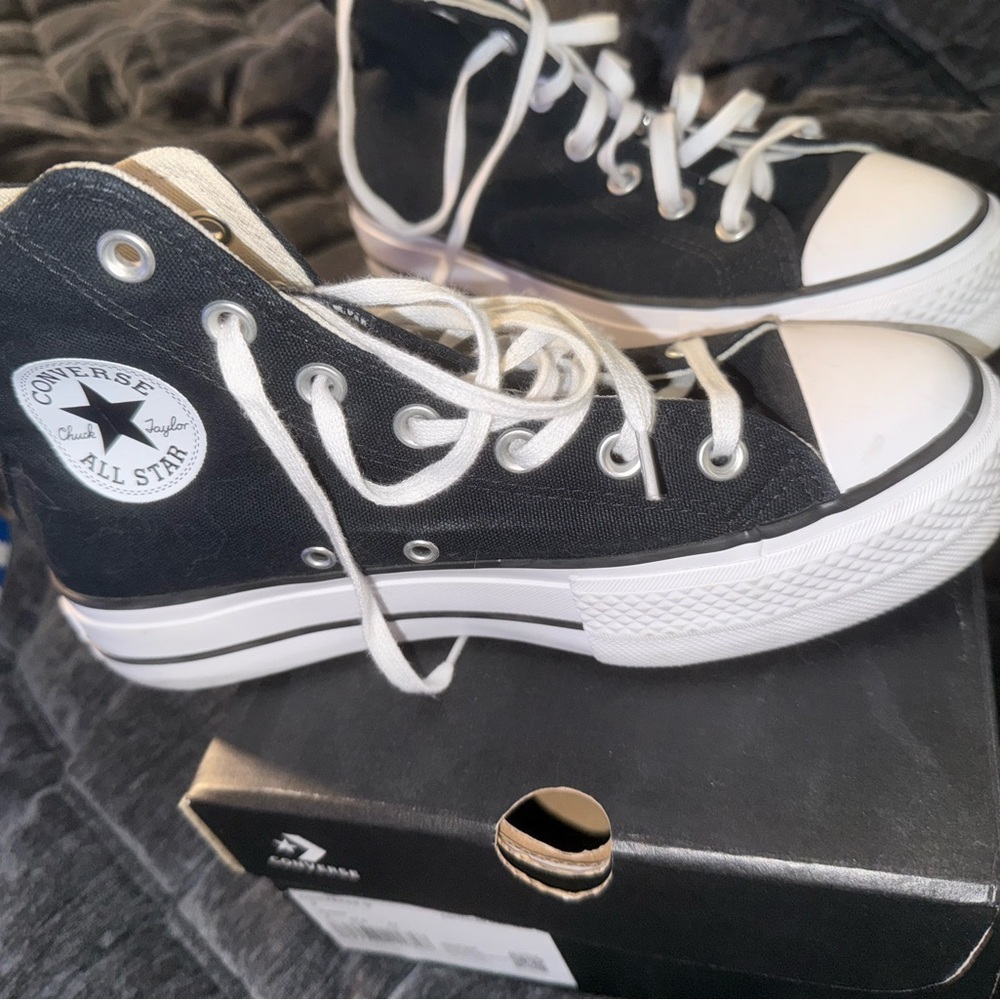 Converse Black and White High-Top Sneakers